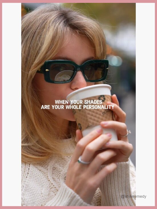 Square Thick Polarized Sunglasses with UV400 Protection main image 4
